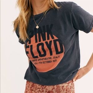 original retro brand charcoal grey pink floyd cropped tee